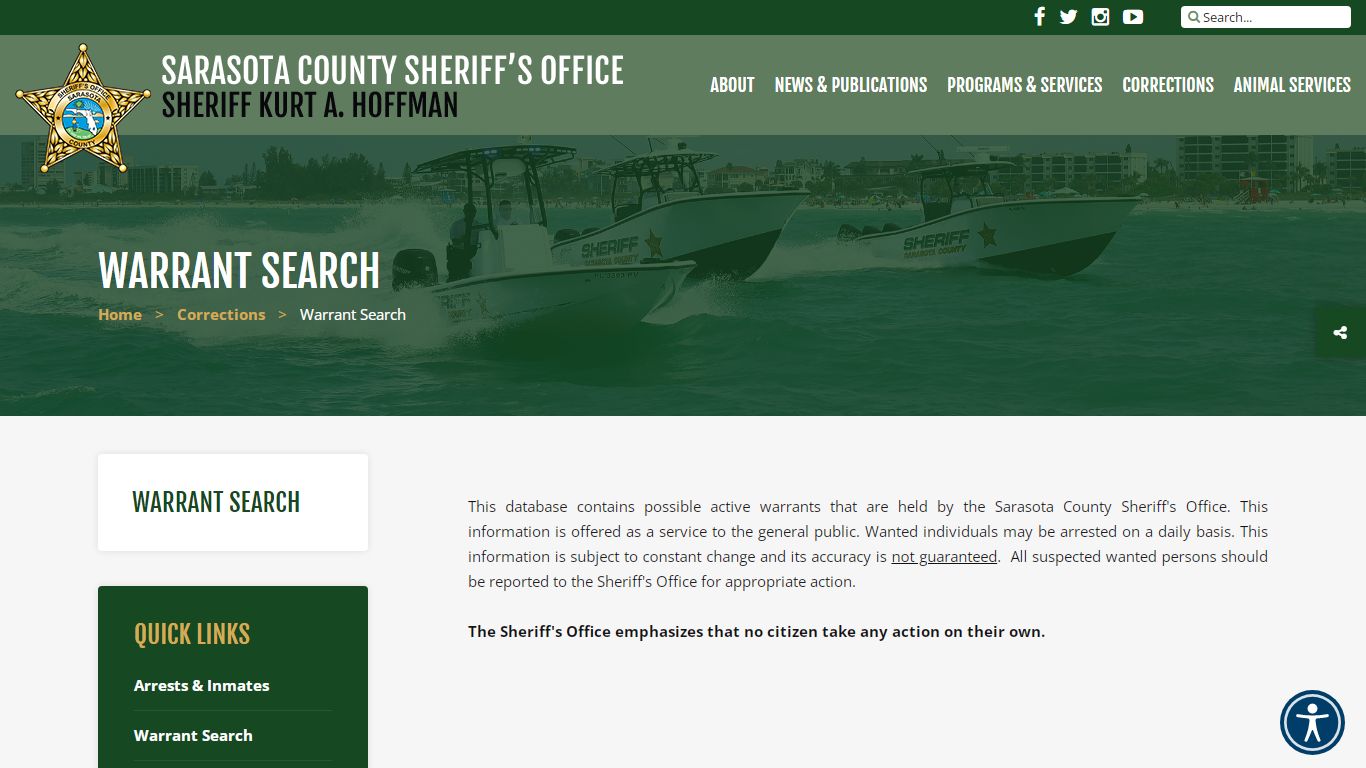 Warrant Search - Sarasota County Sheriff's Office